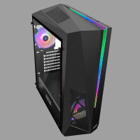 AZZA Thor 320 DH - Midi Tower - PC - Schwarz - ATX - micro ATX - Stahl - Gehärtetes Glas - Gaming