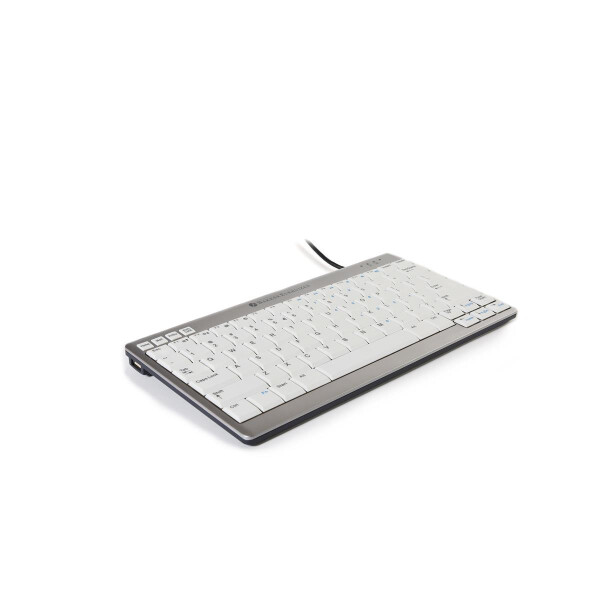 Bakker UltraBoard 950 - Mini - Kabelgebunden - USB - QWERTZ - Silber - Weiß