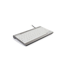 Bakker UltraBoard 950 - Mini - Kabelgebunden - USB - QWERTY - Silber - Weiß