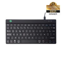 R-Go Ergonomische Tastatur R-Go Compact Break - kompakte Tastatur mit Pausensoftware - AZERTY (FR) - Kabelgebunden - Schwarz - Mini - Kabelgebunden - USB - AZERTY - Schwarz