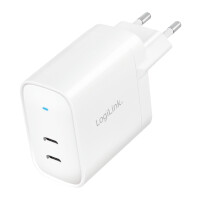 LogiLink PA0283 - USB-Ladegerät 65 w 2 x USB-C GaN -...