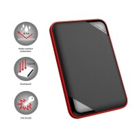 Silicon Power Armor A62 - 2 TB - 2.5" - 3.2 Gen 1 (3.1 Gen 1) - Schwarz - Rot