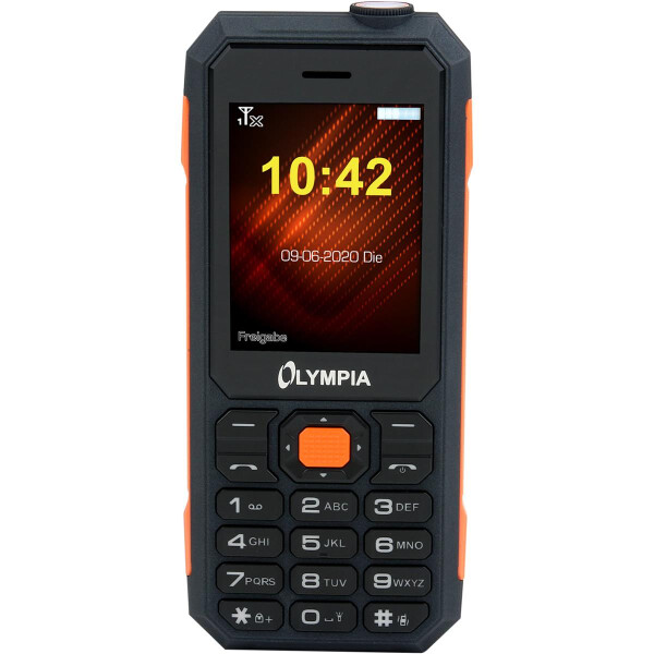 Olympia Active Outdoor - Balken - Dual-SIM - 6,1 cm (2.4 Zoll) - Bluetooth - 1800 mAh - Schwarz - Orange