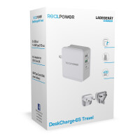 RealPower DeskCharge-65 Travel - Indoor - AC - 20 V - Grau