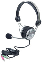 Manhattan Stereoheadset - Verstellbarer Kopfbügel und flexibles Mikrofon - Kabelgebunden - 20 - 20000 Hz - Anrufe/Musik - 340 g - Kopfhörer - Grau
