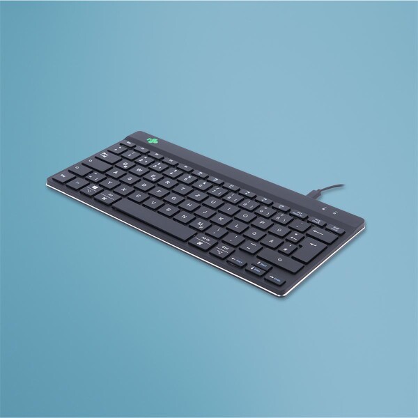 Neato R-Go Tools Ergonomische Tastatur R-Go Compact Break - kompakte Tastatur mit Pausensoftware - QWERTZ (DE) - Kabelgebunden - Schwarz - Mini - Kabelgebunden - USB - QWERTZ - Schwarz