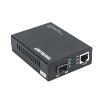 Intellinet 10GBase-T auf 10GBase-R Medienkonverter - 1 x 10 GB SFP+ Slot - 1 x 10 GB RJ45-Port - 10000 Mbit/s - IEEE 802.3u - 10 Gigabit Ethernet - 10,100,1000,1200,2500,5000,10000 Mbit/s - Voll - Halb - 100 m