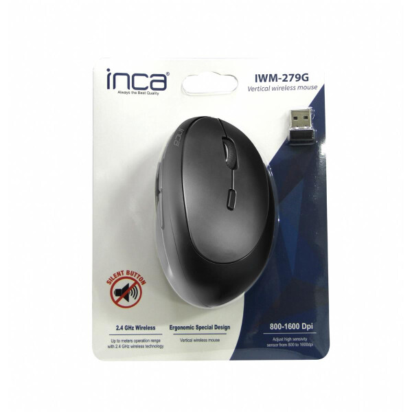 Cian Technology GmbH INCA Maus IWM-279G Vertical Wireless 1600 DPI GRAU retail - Maus