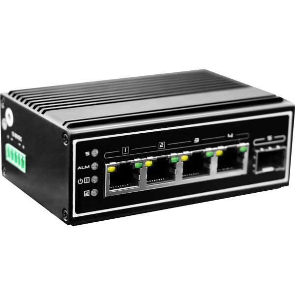 LevelOne Switch 4x GE IGP-0502 Industrie xGSFP 120W 4xPoE+ - Switch - 1 Gbps