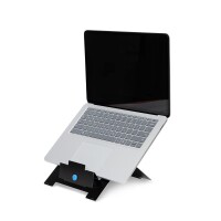 R-Go Laptopständer R-Go Riser Flexible - ergonomisch - faltbarer und einstellbarer Laptopständer - Schwarz - Schwarz - Aluminium - 25,4 cm (10") - 55,9 cm (22") - 5 kg - 135 - 220 mm