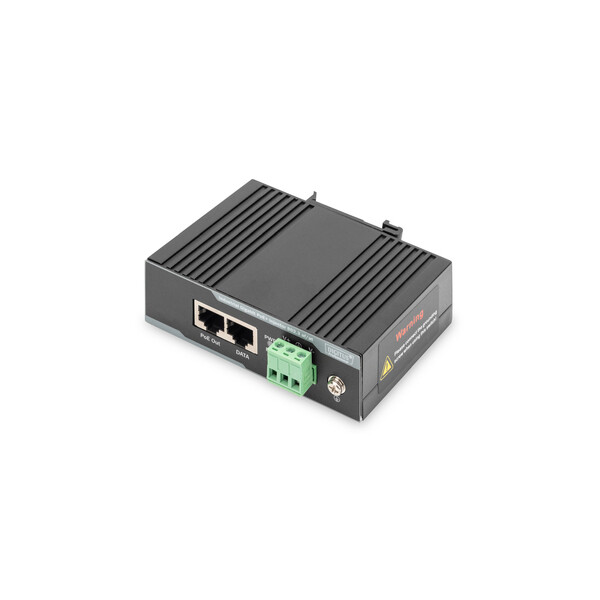 DIGITUS Industrieller Gigabit Ethernet PoE+ Injektor, 802.3 af/at, 60 W