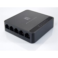 LevelOne 5-Port-Gigabit-Switch - Unmanaged - Gigabit Ethernet (10/100/1000) - Wandmontage