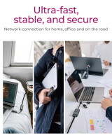 ICY BOX IB-LAN301-C3 - Kabelgebunden - USB Type-A/USB...