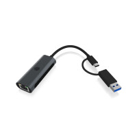 ICY BOX Adapter USB3.2 Gen1 Type-A Type-C 2.5GB Ethernet...