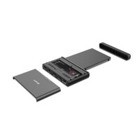 Lindy 43359 - SSD - Serial ATA III - M.2 - USB 3.2 Gen 2 (3.1 Gen 2) Type-C - Schwarz - Aluminium - Kunststoff