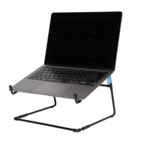 R-Go Laptopständer R-Go Steel Office - kompatibel für 10- 22 Zoll Laptops - schwarz - Schwarz - Stahl - 25,4 cm (10") - 55,9 cm (22") - 5 kg