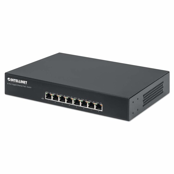 IC Intracom 8-Port Gigabit Ethernet PoE+ Switch - IEEE 802.3at/af Power-over-Ethernet (PoE+/PoE)-konform - 140 W - Endspan - Desktop - 19" Rackmount - Gigabit Ethernet (10/100/1000) - Vollduplex - Power over Ethernet (PoE) - Rack-Einbau