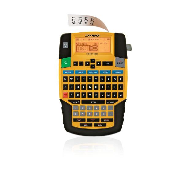 Dymo RHINO 4200 - QWERTY - Lithium-Ion (Li-Ion) - Schwarz - Gelb