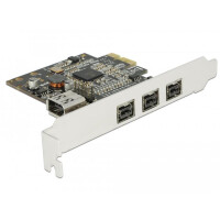 Delock 89864 - PCIe - IEEE 1394/Firewire - Schwarz - Grau...