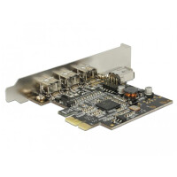 Delock 89864 - PCIe - IEEE 1394/Firewire - Schwarz - Grau...