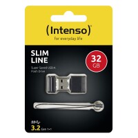 Intenso Slim Line - 32 GB - USB Typ-A - 3.2 Gen 1 (3.1 Gen 1) - 100 MB/s - Kappe - Schwarz