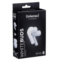 Intenso White Buds T302A - True Wireless Stereo (TWS) - Anrufe/Musik/Sport/Alltag - Kopfhörer - Weiß