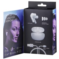 Intenso White Buds T302A - True Wireless Stereo (TWS) - Anrufe/Musik/Sport/Alltag - Kopfhörer - Weiß