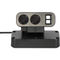 Brennenstuhl 1153580100 - 2 m - Drinnen - IP20 - Polyvinylchlorid (PVC) - Schwarz - Silber - 10 AC-Ausgänge