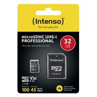Intenso 3433480 - 32 GB - MicroSDHC - Klasse 10 - UHS-I -...