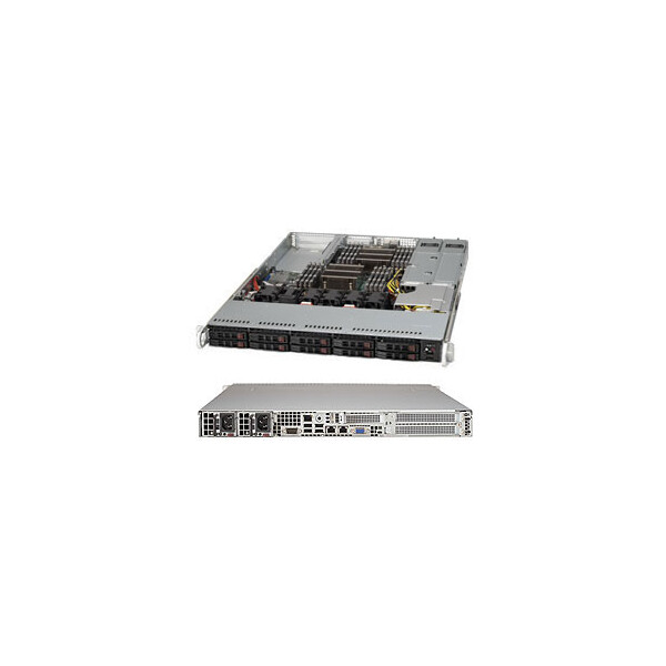 Supermicro 116AC2-R706WB - Rack - Server - Schwarz - EATX - 1U - HDD - Netzwerk - Leistung