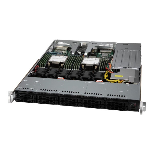 Supermicro 1U 10x2.5" hot-swap SAS3/SATA drive 2x860W - Gehäuse - 12,3"