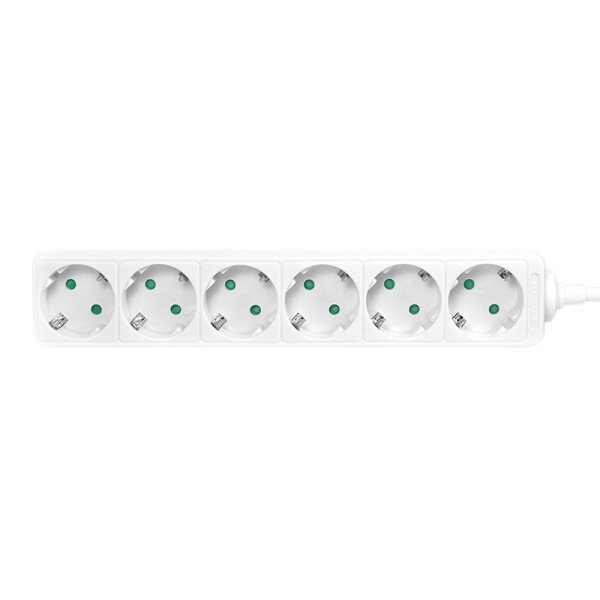 LogiLink LPS238 - 1,5 m - 6 AC-Ausgänge - Indoor - IP20 - Weiß - 250 V