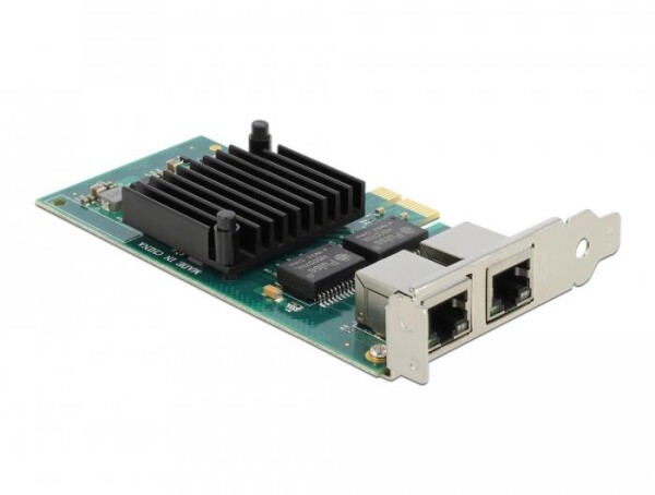 Delock PCI Express x1 Karte 2 x RJ45 Gigabit LAN i350 - Eingebaut - Kabelgebunden - PCI Express - Ethernet - 4000 Mbit/s