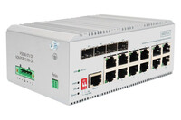 DIGITUS 8 Port Gigabit Ethernet Netzwerk Switch, Industrial, L2 managed, 4 SFP Uplink