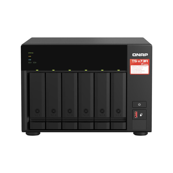 QNAP TS-673A-SW5T 6 bay 2.2 GHZ 4C/8T AMD 8GB DDR4 2 x 2.5GbE