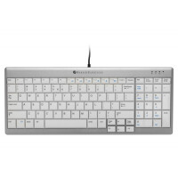 Bakker UltraBoard 960 - Mini - USB - QWERTZ - Grau - Weiß