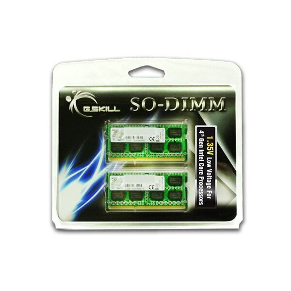 G.Skill 8GB DDR3-1600 - 8 GB - 2 x 4 GB - DDR3 - 1600 MHz - 204-pin SO-DIMM