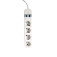 Gembird Smart power strip with USB charger 4 French...