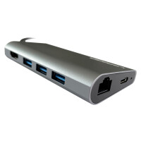 LC-Power LC-HUB-C-MULTI-5 - Kabelgebunden - USB 3.2 Gen 1 (3.1 Gen 1) Type-C - 100 W - 10,100,1000 Mbit/s - Anthrazit - Schwarz - MicroSD (TransFlash) - SD