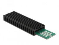 Delock Externes USB Type-C Combo Gehäuse für M.2 NVMe PCIe oder SATA SSD - SSD-Gehäuse - M.2 - PCI Express - SATA - 10 Gbit/s - USB Anschluss - Schwarz