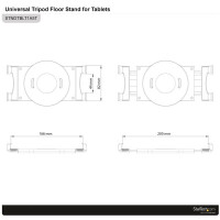 StarTech.com Tripod Floor Stand for Tablets - With Carrying Bag - Befestigungskit ( Halter, Bodenständer ) für Tablett