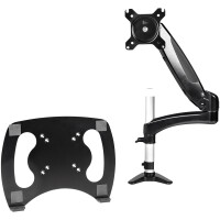 StarTech.com Monitorhalter - Monitorarm - Full Motion Laptopständer für 34 Zoll Monitor - VESA Mount - Ergonomische Monitor Tischhalterung - Klemmbefestigung - Laptop- & Monitorarm - Schwarz - Aluminium - 86,4 cm (34") - 8 kg - -180 - 180°