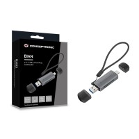 Conceptronic BIAN05G 2-in-1 Dual Plug Kartenleser USB 3.0...