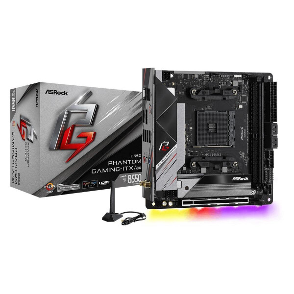 ASRock B550 Phantom Gaming-ITX/a - AMD - Socket AM4 - AMD Ryzen 3 3rd Gen - 3rd Generation AMD Ryzen 5 - 3rd Generation AMD Ryzen 7 - 3rd Generation AMD... - DDR4-SDRAM - DIMM - 2133,2400,2667,2933,3200,3466,3600,3733,3800,3866,4000,4133,4200,4266,4333,44