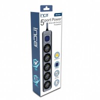 Cian Technology GmbH Steckdosenleiste IPW-44SY 5fach LED Anz. Black - Steckdosenleiste