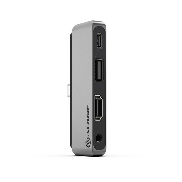 Alogic UCANCHD - USB 2.0 Type-C - 60 W - Schwarz - Grau - 3.5mm - HDMI - USB 3.2 Gen 1 (3.1 Gen 1) Type-A - USB 3.2 Gen 1 (3.1 Gen 1) Type-C - Acrylnitril-Butadien-Styrol (ABS) - Aluminium - Gummi - 37 mm