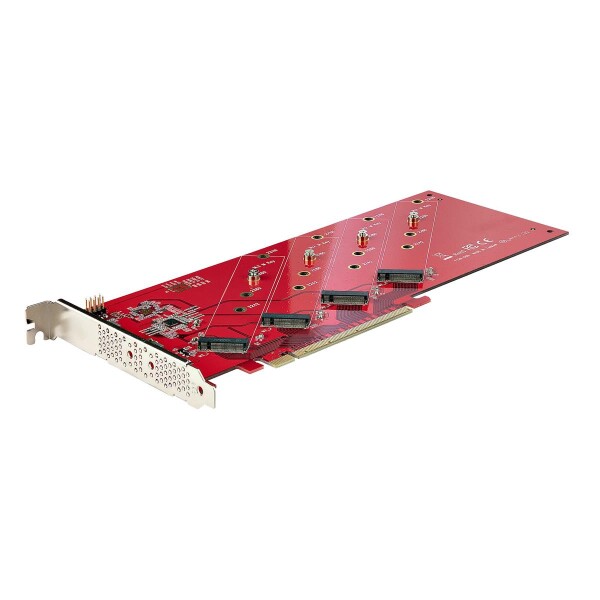 StarTech.com QUAD-M2-PCIE-CARD-B - PCIe - M.2 - PCIe 4.0 - Rot - 4353192 h - 7,8 Gbit/s