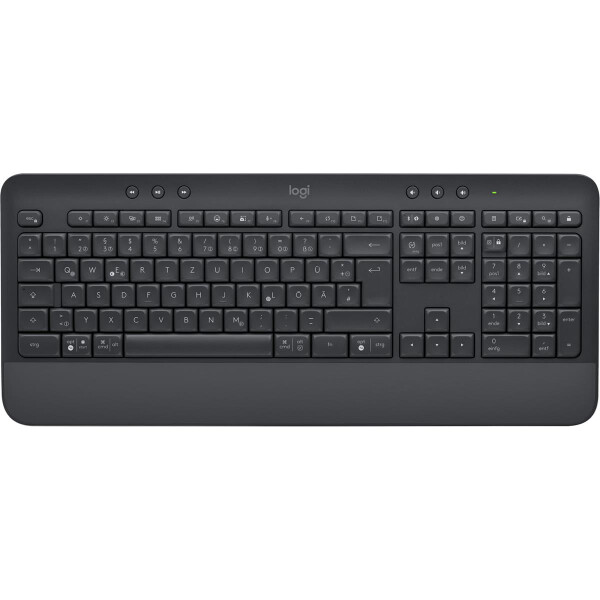 Logitech Signature K650 - Volle Größe (100%) - Bluetooth - Membran Key Switch - QWERTZ - Graphit