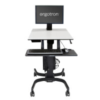 Ergotron WorkFit-C - Single LD Sit-Stand Workstation - Multimedia-Wagen - Schwarz - Grau - 7,3 kg - 61 cm (24 Zoll) - 75 x 75,100 x 100 mm - 360°