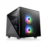 Thermaltake Divider 200 TG - Micro Tower - PC - Schwarz - micro ATX - Mini-ITX - SPCC - 18,5 cm